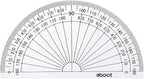 EBOOT 25 Pcs Math Protractors Plastic Protractor 180 Degrees, 4 Inches (Clear)