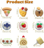 WINFA Push Pins Thumb Tacks for Bulletin Boards Decorative Pushpin for Corkboard Imitation Food Cakes Funny Thumbtacks for Photo Wall Kitchen Bar Cafe Decor (24 Pcs)