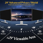 JEEETINTX Magnetic Computer Privacy Screen Filter 27 inch for 16:9 Widescreen Monitor Desktop PC, 27in Hanging Removable Anti Blue Light Glare Eye Protection Shield, Anti Spy Screen Protector Panel