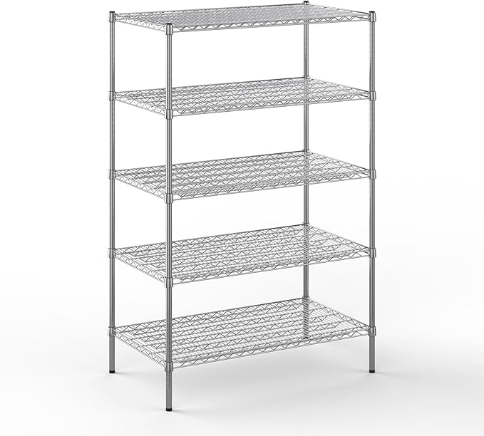 Regal Altair 24" Deep x 42" Wide x 64" Height Wire Shelving Kit | 5-Tier | NSF Commercial Storage Rack Unit
