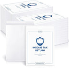 Engrowtic 100 Pcs Income Tax Return Envelope for Tax Preparers 9 x 12 Inches Open End Security Envelopes for Office Business Legal Documents Catalog Paper Mailing, White