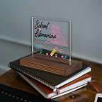 School Librarian Gifts, Thank You Desk Sign for Library Teachers and Reading Mentors, Appreciation Plaque for Literacy Champions, Office Decor Recognition Gift PA034