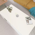 Zinkooat Leather Table Cover,1.8mm Thick,24x48 Inch Table Protector,Glass Table Protector,Table Sticker Cover,Desk Covers On Top of Desks.(White+White,24x48)