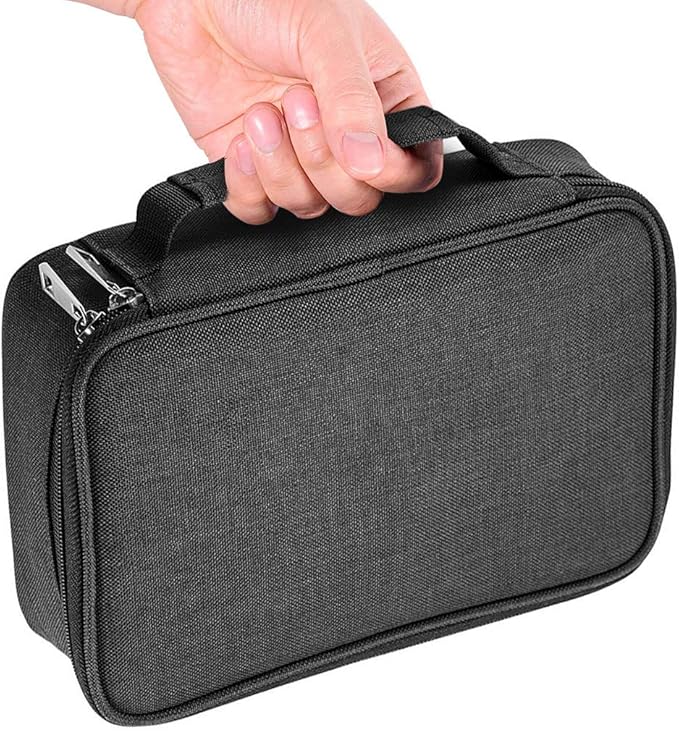 Number-one Large Capacity Pencil Case, 72 Slots Colored Pencil Pouch Bag Portable Pencil Holder Stationery Organizer with Compartments for Office and Travel, Black