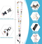 ID Badge Holder with Lanyard, Retractable Badge Holders Reels, Breakaway Lanyards Keychain, Cute ID Holders for Women Teacher Nurse Nursing Doctor Student
