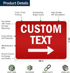 Custom Arrow,Custom Directional Sign, Right Arrow, 36x48 Inches, Reflective, Rust Free DiBound, Fade Resistant, Made in USA by My Sign Center