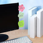 Zonon 12 Pieces Computer Monitor Notes Screen Monitor Memo Board Sticky Note Holder Message Board Computer Side Panel for Office Home Desktop Left and Right