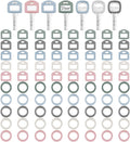 Blulu 80 Pcs Key Labels Key Color Covers Caps Tags Covers Set Plastic Keys Identifier Rings Toppers for Tags Organization House, 2 Styles(5 Morandi Color)