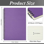 Leelosp 12 Pack B5 Spiral Notebook 10.2 x 7.3 Inch Lined College Ruled Spiral Journal Wire Bound Notebook Kraft Cover, 120 Pages for Work Students Office Business(Multicolored)