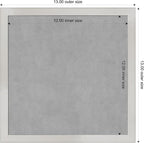 Amanti Art Silver Framed Magnetic Board 13x13 X-Small Vision Board for use with Magnets, 100% Metal Sheet to Display Items as Office Decor or for Home Organization in mudroom, Kitchen or Kids Room