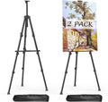 Easels for Painting Canvas, Aredy 66" Art Easel for Drawing, Portable Painting Easel Stand, Metal Table Top Easel (2 Pack)