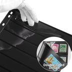 10 Sheets 20 Pages Postage Stamp Album Pages, 8 Pockets 7.7X 1.18in Stamp Collection Inserts, 9 Hole Standard Stamp Collecting Album Sleeves for Stamp Collection Binder IS010810