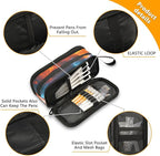 DVGMBXY Football Water and Fire Pencil Case Box for kids Teens Boys Girls Large Pencil Pouch with Zipper Compartments Big Capacity Stationery Pen Bag Organizer for Kids Teens Adults School Office
