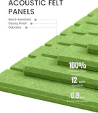 Fluxynara Large Felt Bulletin Board 48" x 36" Cork Board Alternative - 6 Pack with 40 Safe Removable Adhesive Tabs, Cork Boards for Walls Cork Board for Home Office Classroom Pin Board-Kelly Green