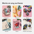 ARTISTRO 42 Acrylic Paint Pens, Art Set Acrylic Markers for Textile, Canvas, Rock, Glass, Wood, Paper, Pumpkin, DIY, Paint Markers for Kids and Adults