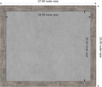 Amanti Art Silver Framed Magnetic Board 23x27 Medium Vision Board for use with Magnets, 100% Metal Sheet to Display Items as Office Decor or for Home Organization in mudroom, Kitchen or Kids Room