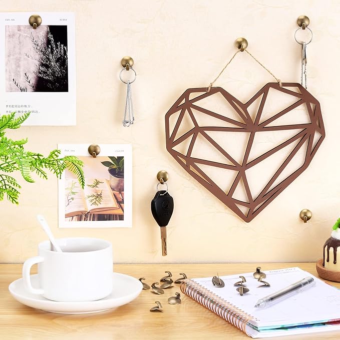 Zhengmy 30 Pcs Metal Cubicle Hooks Fabric Panel Wall Hooks Cubicle Clips Push Pins Picture Hangers for Bulletin Board 20 Lbs Kitchen Office Home Accessories Supplies(Bronze)