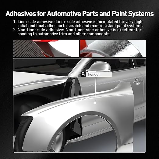 Automotive Acrylic Plus Attachment Tape 0.24" x 18Ft Made of 3M Double Sided Tape PT1100 Heavy Duty for Moldings Claddings Panels Pads and Other Car Automotive Applications