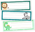 30 Name Tags for Classroom Cubbies, 3x9 in Woodland Animals Name Plates for Desks, Classroom Must Haves for Teachers Elementary - A07