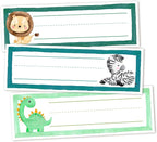 30 Name Tags for Classroom Cubbies, 3x9 in Woodland Animals Name Plates for Desks, Classroom Must Haves for Teachers Elementary - A07
