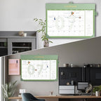 Yoment Desk Calendar 2026-2027, Jan 2026-Dec 2027, Large Desk Calendar with To-Do Lists, 24 Months Leather Desk Pad Wall Calendar with PVC Cover for Work Office School Home Women Men, 17 x 12, Green