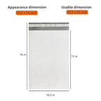Amazon Basics Poly Bubble Self-Seal Mailer, 10.5" x 16" (Internal Size 10.25" x 15"), 100-Pack, White/Grey