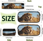 Pardick 3D Lion Pencil Case，Big Capacity Pencil Pouch Coin Pouch Stationery Organizer For Teen School
