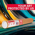 Paclord 2" x 18" Heavy-Duty Reinforced Cardboard Mailing Tube, Pack of 4 Tubes with 8 Caps – Secure USPS Approved – Great for Shipping and Storing of Prints, Artwork, Posters or Documents