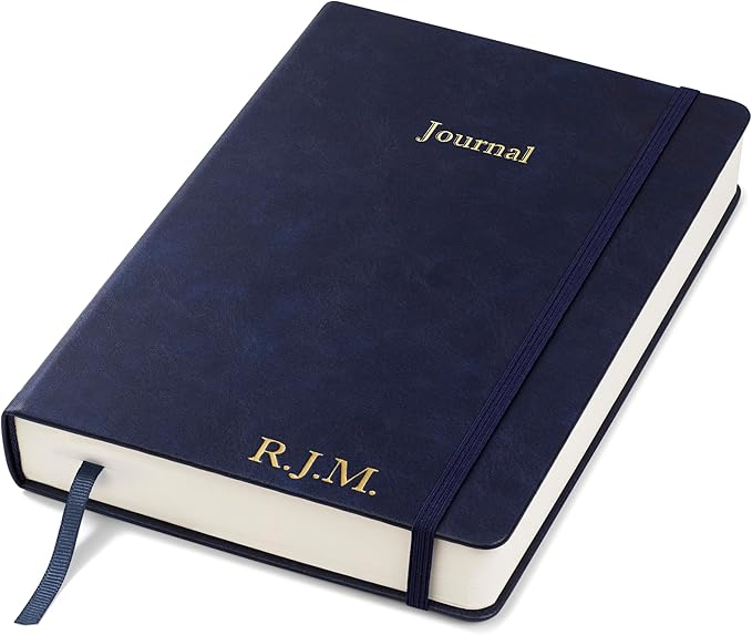 Wykeham's Executive 2026 Undated Daily Journal Planner – Customization Available (Personalized Royal Blue, 8.5"×5.5" - Undated)