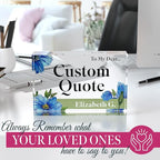 Custom Acrylic Sign Personalized, Custom Desk Name Plate, 18 Styles, (4"x6"), With Gift Box, USA Made by Acryluxe. (Meconopsis)