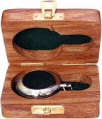 Bazross Brass Nautical Compass with Wooden Case - Antique Brass & Copper Sun Clock for Camping, Hiking, Touring - Engraved Gift for Him - Nautical Clock - Compass Gift