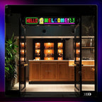 Large Programmable LED Sign, P5 Resolution Indoor Store LED Sign, Bluetooth APP, for Business Retail Shop Window Display (43"x 6")
