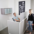 OBEX Acrylic Mounted Large Brackets Quality Desk Privacy Panel & Divider for Your Office Cubicle-Increase Separation & Improve Productivity (Frosted, 18"W X 36"H)