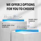 Custom Office Name Plate, Personalized Gifts for Women & Men, Appreciation Gifts for Employees, Minimalist Blue Desk Accessory