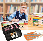 BOENLE Custom Lightning Dragon Watercolor Pencil Case Box Boys Girls Personalized Name Large Pencil Pouch Stationery Pen Bag Organizer for Kids Adults School Office