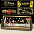Personalized Light Up Acrylic Desk Name Plate Custom LED Name Plate for Office Coworker Boss Teacher Men Women Gift with USB Power