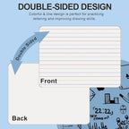 24 Pack Dry Erase Boards, 9"x12" Double Sided Easel Small Whiteboards with Lines for Kids, Students, Education Teacher Classroom, Mini Portable Learning White Boards with 24 Markers, 24 Erasers