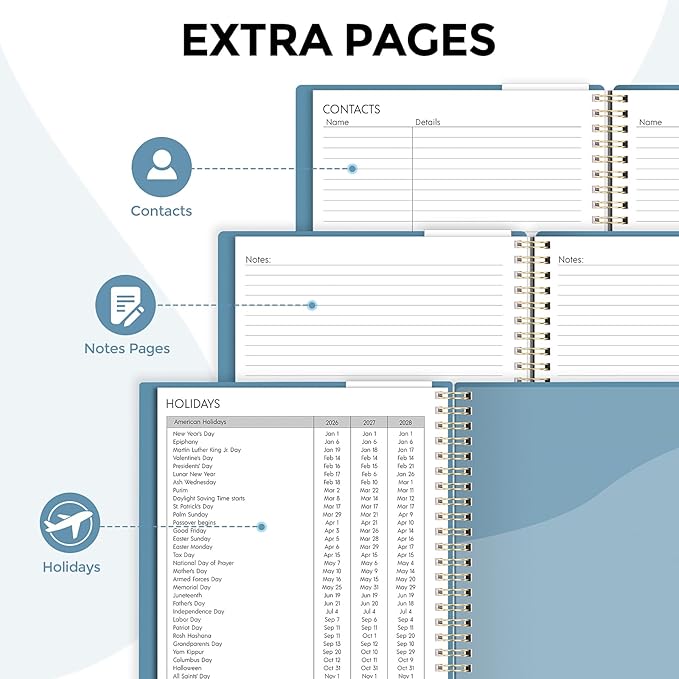 2026 Planner, 8.5" x 11" Weekly and Monthly Planner, January 2026 - December 2026, Agenda Planner with Monthly Tabs, Goal Setting & Time Management Organizer for Women & Men