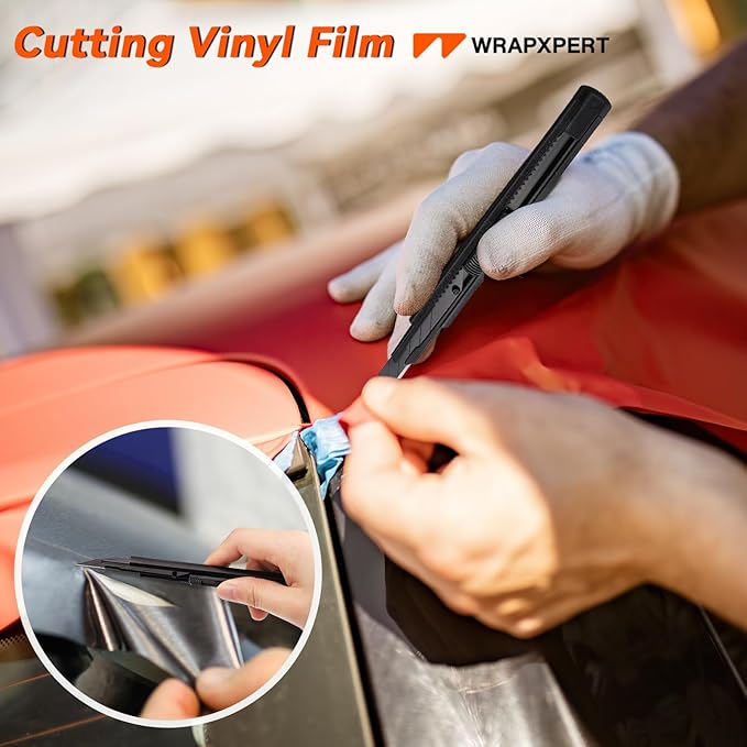 WRAPXPERT Utility Knife Retractable with 30 Degree Snap Off Blade,Box Cutter for Carton,Razor Knife Exacto Craft,3 Pack Retractable Knife for Office,Home Use,with 30 Extra 9mm Blades