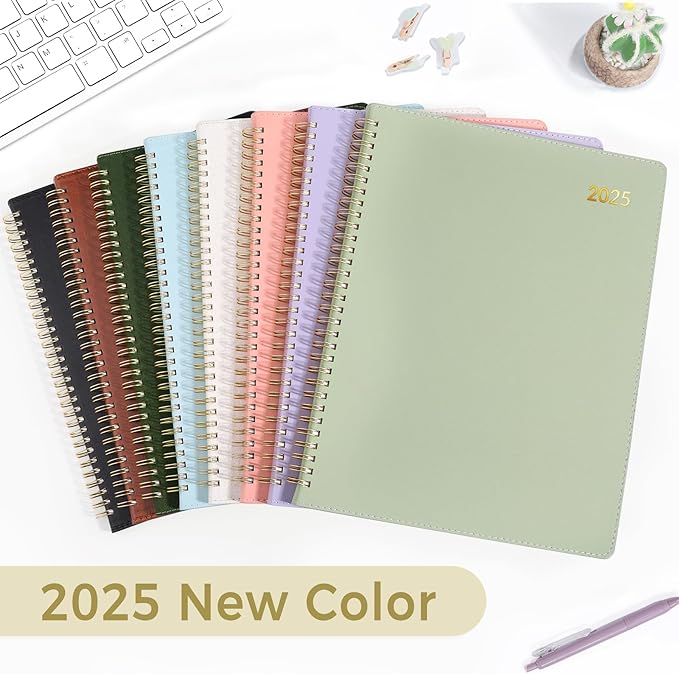 SUNEE 2026 Planner, Weekly and Monthly Calendar Planner 9"x11.2"- 12 Month (January 2026 - December 2026), Linen Cover, Pocket, Bookmark, Notes, Monthly Tab, Beige