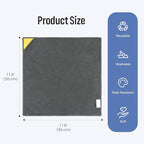 loukin 4 Pack Magnetic Whiteboard Cleaning Cloth, Dry Erase Cleaning Cloth for Classroom, Home and Office Use, Reusable & Washable, Gray, 12" x 12", 1 Bottle of 3.4 fl oz Whiteboard Cleaner Included