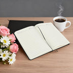 PEDOBALI 35 Pcs Lined Journal Notebooks with Elastic Band, 5.5 x 8.3 Inch Black Executive Notebooks Bulk, Pu Leather A5 Hardcover Notepad for Business Office School