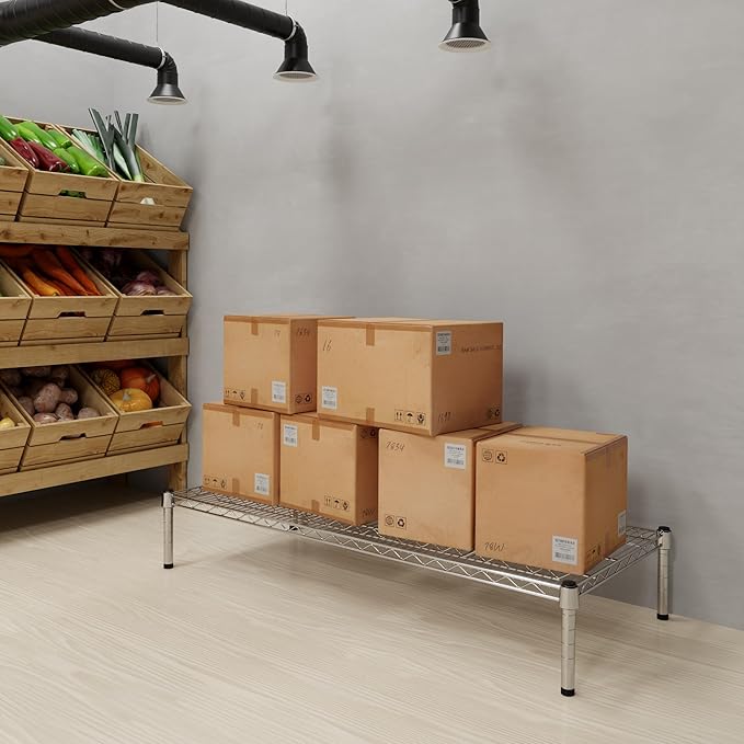 Regal Altair 21" Deep x 48" Wide x 8" Height Wire Shelving Kit | 1-Tier | NSF Commercial Storage Rack Unit