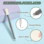 PATIKIL 240Pcs 2B Mechanical Pencil Lead, 0.5mm Black Lead Refill Break Resistant Pencil Refills for Writing Supplies, White