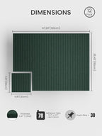 Bumusty Large Felt Bulletin Board 48" x 36" Cork Board Alternative-12 Pack with 70 Safe Removable Adhesive Tabs, Cork Boards for Walls Cork Board for Home Office Classroom Pin Board (Aurora Green)