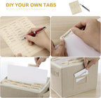 Greeting Card Organizer Box with 16 Dividers,Collapsible Greeting Card Storage Box with Handles Hold 150+ Cards,Greeting Card Holder for Greeting Cards,Sticker, Recipes, Photo, Envelope (Beige, 1 pcs)