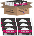 KAISA Lined Index Card 5"x8" Index Cards Flashcards, 1200 Count Index Cards, White 12 pack of 100 Shrink,Heavy Weight Paper Made in the USA(KSU-03454)