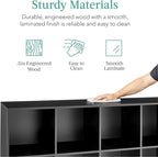Best Choice Products 8-Cube Storage Organizer, 13.5in Shelf Opening, Bookcase, Display Shelf, Customizable w/ 2 Removable Back Panels – Black