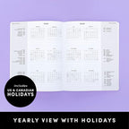 PAPERAGE 2026 Monthly Planner, 12 Months (January 2026 - December 2026), 8 in x 10 in, 2026 Planner with Large Monthly Spreads & Calendar Views, Note Pages, To Do Lists & Trackers, – Bright Stripes