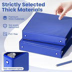 SUNEE 3 Ring Binder 1.5 Inch 1 Pack, Clear View Binder Three Ring PVC-Free (Fit 8.5x11 Inches) for School or Office Supplies, Cobalt Blue